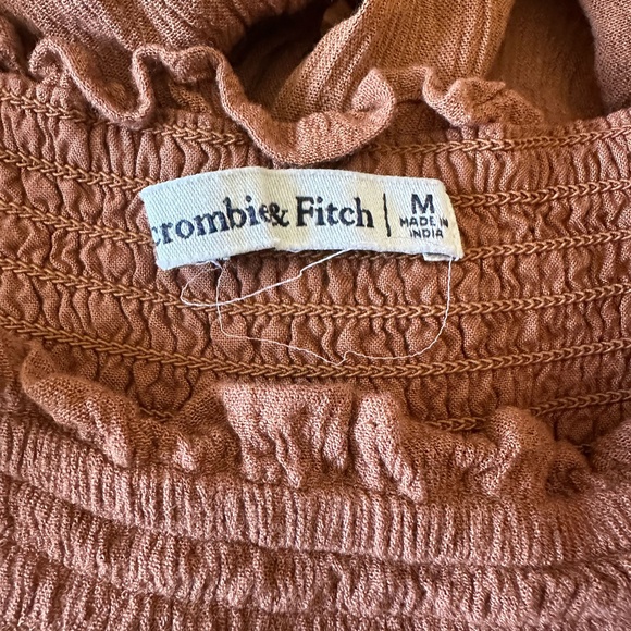 Abercrombie & Fitch - Rust - Long Sleeve - Smocked Mini Dress - M - Picture 3 of 3